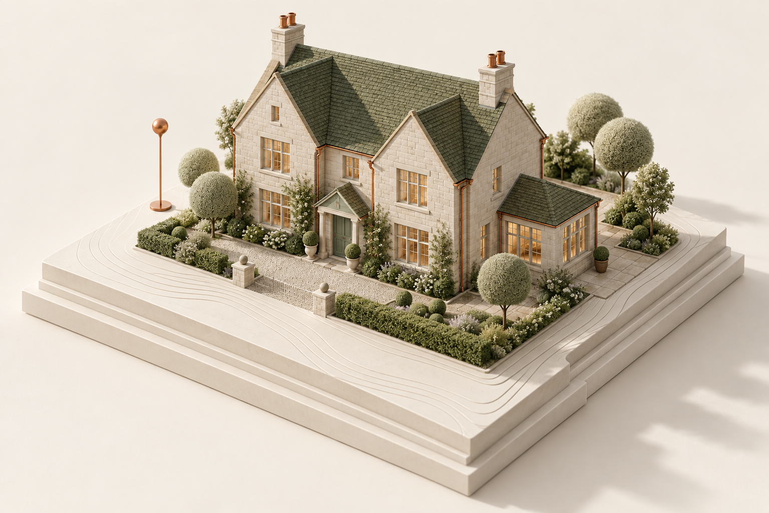 Architectural model of a family home with room to grow